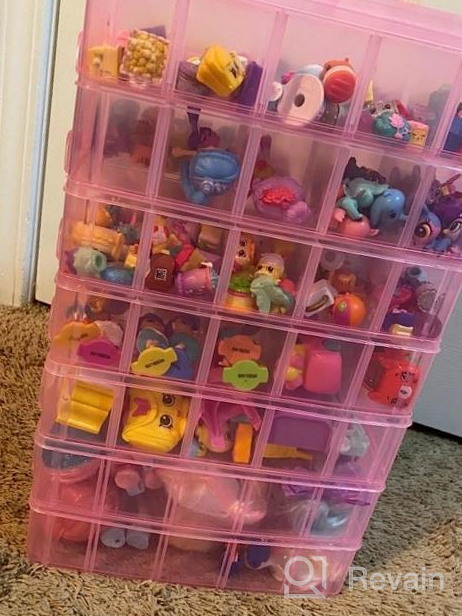img 1 attached to INSCRAFT 7-Layer Stackable Storage Container - 70 Adjustable Compartments, Suitable For Toys, Art Crafts & Jewelry + Mini Case Letter Sticker Included! review by Gonzalo Marshall