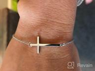 img 1 attached to 🙏 Rose Gold and Silver Sideways Cross Bracelets by WDSHOW review by Trey Angus