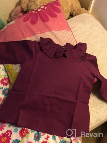 img 1 attached to 👚 VIYOO Little Girl's Cotton Sleeve Blouse – Tops, Tees, and Blouses review by Dana Cardenas