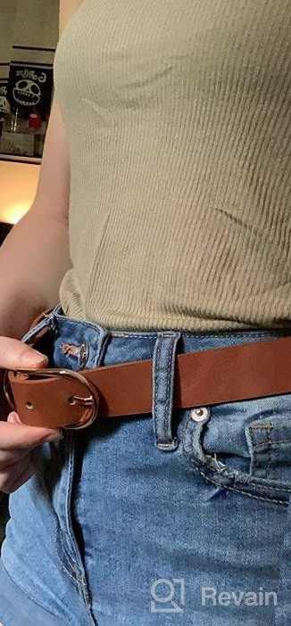 img 1 attached to Women'S Stylish Faux Leather Belt For Jeans By Earnda review by Daniel Spear