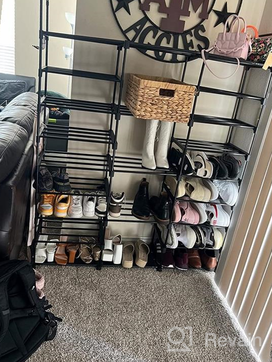 img 1 attached to Looking For A Clutter-Free Home? Check Out Tabiger'S 9 Tier Shoe Rack Organizer For 53-58 Pairs! review by Julio Black