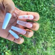 img 1 attached to 600 Clear Acrylic Medium Long Stiletto Nail Tips With Box - Sharp False Nail Art Tips For Easy Coffin Nails At Salon From YIMART review by Danielle Burton