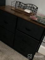 img 1 attached to Sorbus Five-Drawer Dresser - Furniture Storage Tower For Bedroom, Hallway, Closet, And Office - Steel Frame With Wood Top And Easy-Pull Fabric Bins In Marble White With Black Finish review by Chris Floyd