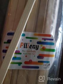 img 8 attached to Pllieay 100 шт. бамбуковые палочки деревянные удлиненные палочки для рукоделия (длина 15,7 дюйма × ширина 3/8 дюйма)