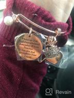 img 1 attached to 🌹 Rose Gold Inspirational Bracelets for Women - Ideal Gifts for Daughter, Best Friend, Niece, Bonus Mom, Cousin, Teacher, Girls - Yoosteel Women's Jewelry review by Ryan Hill