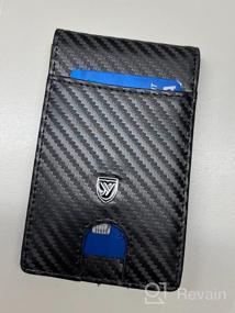 img 5 attached to Carbon Fiber Leather Men's Wallet Money Accessories: Wallets, Card Cases, and Money Organizers