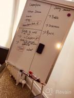img 1 attached to 35X23" Easel Whiteboard Tripollo Magnetic Dry Erase Tripod Board - Adjustable Flipchart W/ Paper Clamp & Hooks For Office, Home, Classroom & Restaurant (Stand White) review by Alfonso Wilson