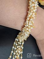 img 1 attached to 💎 Elegant Efulgenz Rhinestone Crystal Charm Beads Faux Pearl Bracelet - Perfect for Women and Girls in Stunning White review by Rebecca Guerra