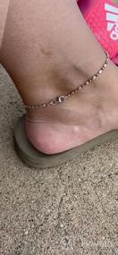img 6 attached to Sterling Silver Diamond-Cut Anklet: MiaBella'S Italian-Made Bead Ball Chain For Women And Teens