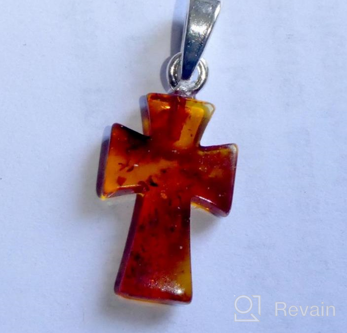 img 1 attached to 🔮 Genuine Baltic Amber Cross Pendant: Stunning Cross Pendant with Authentic Amber review by Dred Swindler