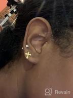 img 1 attached to ✝️ Stylish Sterling Silver Cross Earrings Ideal for Women and Teen Girls review by Ashley Andrews