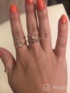 img 1 attached to 🌈 Bohemian Joint Midi Retro Gem Finger Ring Sets - 10 to 15 Crystal Knuckle Stacking Rings for Women and Teen Girls with Comfort Fit Size 5-9 review by Stephen Ball