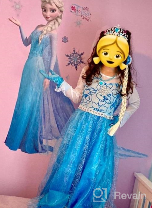 img 1 attached to ReliBeauty Kids Snow Queen Princess Costume, Blue review by Jake Hillyer