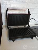 img 3 attached to Sandwich maker Kitfort KT-1609 Panini Maker, red review by Ewa Przy ᠌