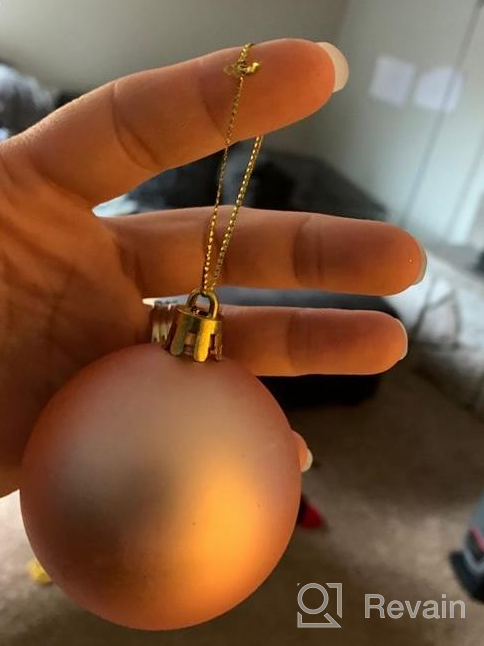 img 1 attached to 34Pcs Gold Christmas Tree Ball Ornaments 2.36" - Shatterproof Decorations For Home, Party & Garlands Wreaths With Hanging Hooks Included review by Adrian Retana