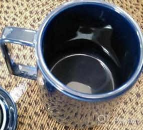 img 8 attached to Navy Ceramic Tea Mug With Infuser Basket And Lid - 20Oz Large Capacity Mug Ideal For Brewing Tea