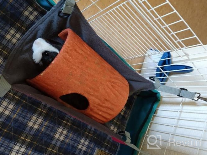 img 1 attached to 🐹 Cozy Hangout: Homeya Small Animal Guinea-Pig Hanging Hammocks Bed - Perfect for Ferrets, Cats, Rats, Chinchillas, Hamsters, and More! review by Seann Barnes