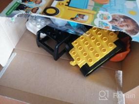 img 6 attached to LEGO DUPLO Строительный грузовик и гусеничный экскаватор 10931: игрушка для стройплощадки для детей от 2 лет с игрушкой грейдером и самосвалом (20 деталей)