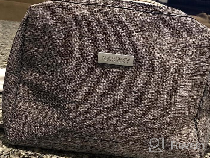 img 1 attached to Small Sky Blue Makeup Bag By Narwey - Perfect For Purse Travel & Mini Cosmetic Storage! review by Dev Gotoda