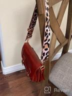 img 1 attached to Wide Purse Strap Adjustable Handbag Strap Replacement Shoulder Crossbody Strap (Wide：1.97'') (Gold Buckle-Orange) review by Kari Harden