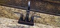 img 1 attached to Modern Commercial Bathroom Faucet With Two Handles, Oil Rubbed Bronze Finish, Lead-Free, Includes Drain Stopper And Water Hoses For Vanity Sink review by Joshua Vogel