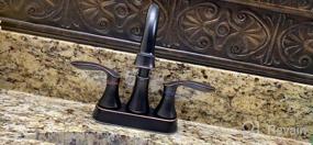 img 8 attached to Modern Commercial Bathroom Faucet With Two Handles, Oil Rubbed Bronze Finish, Lead-Free, Includes Drain Stopper And Water Hoses For Vanity Sink