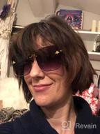 img 1 attached to Women'S Oversized Gradient Square Bee Sunglasses - Fashion Gift Idea review by Ron Thomas