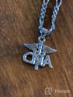 img 1 attached to CENWA CNA Necklace – Certified Nursing Assistant Charm Pendant with Caduceus Angel, Ideal Gifts for Nursing Students review by Darryl Buck