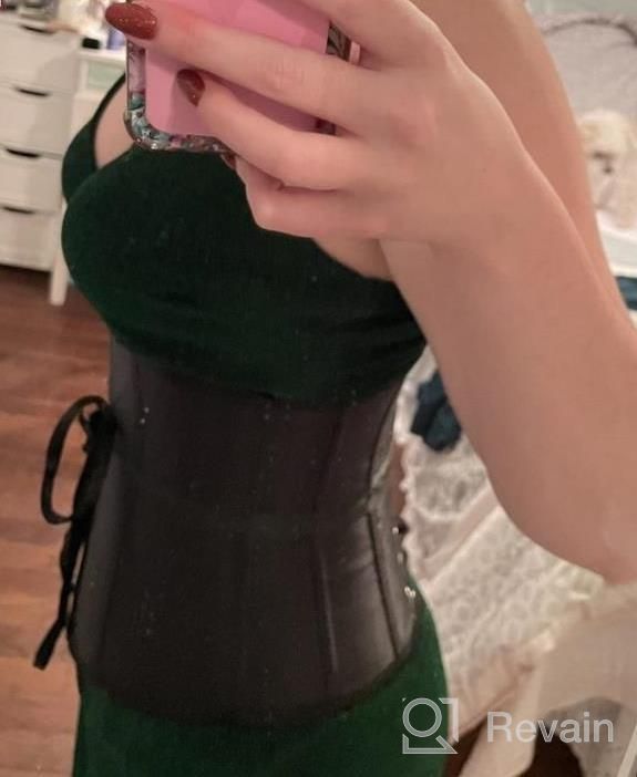 img 1 attached to Black Underbust Corset Top For Women: Waist Trainer, Fashionable Bustier, And Plus Size Corset review by Todd Roberts