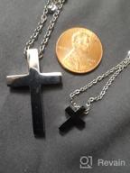 img 1 attached to Xianli Wang Small Stainless Steel Cross Pendant Necklace - Elegant and Minimalist Jewelry for Women review by Courtney Grant