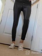 img 1 attached to Women'S Faux Leather Leggings Stretch High Waist Workout Tights Coated Pleather Yoga Pants review by Leslie King