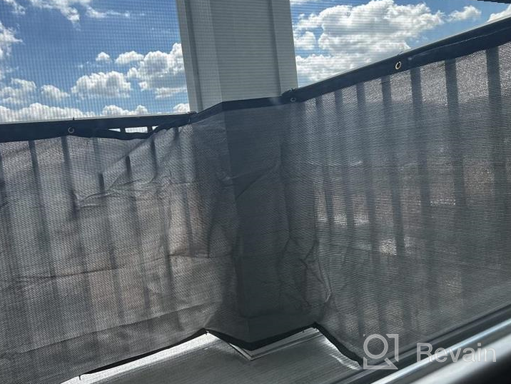 img 1 attached to Enhance Privacy with DearHouse Balcony Privacy Screen Cover - 3.5ft x16.5ft Shield for Porch, Deck, Backyard, Patio, Balconys - Includes 35 Cable Ties review by Jim Escobedo