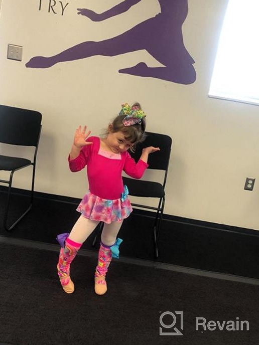 img 1 attached to 🌈 Stunning Jojo Siwa By Danskin Girls' Big Rainbow Bows Dress for Dancing in Style! review by Tracy Johnston