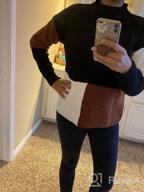 img 1 attached to Stay Cozy And Stylish With Angashion Women'S Oversized Sweaters -Chunky Knit Color Block Pullovers review by Jason Geyston