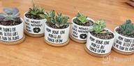 img 1 attached to Add Elegance To Your Space With ZOUTOG Mini Ceramic Succulent Planters - Pack Of 4 review by Corey Evans