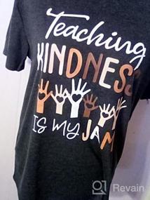 img 4 attached to Научите доброте с женской футболкой MyHALF - Забавный топ «Be Kind» для учителей - Повседневная футболка с коротким рукавом для лучшего SEO