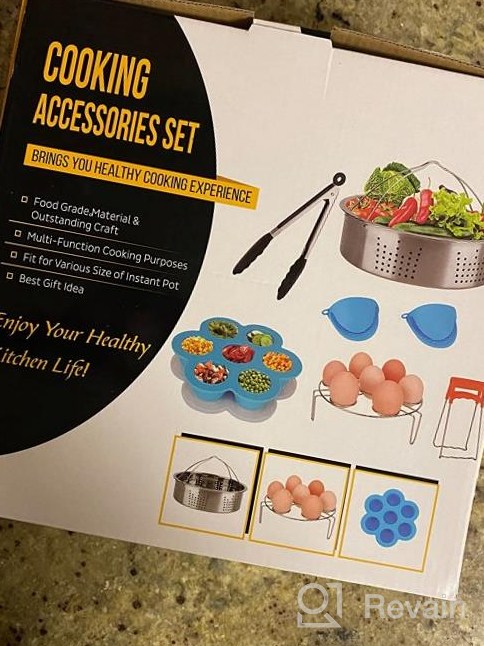 img 1 attached to Complete 8 Quart Pot Accessories Kit: Includes Sealing Rings, Tempered Glass Lid, And Steamer Basket For Optimal Cooking Experience review by Marty Orthodontics