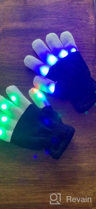 img 1 attached to Amazer Kids Light Gloves - Fun LED Gloves For Parties And Holidays review by Noe Spooner