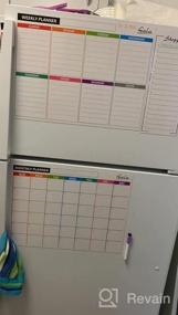 img 5 attached to Feela 4 Pack Dry Erase Magnetic White Board Calendar Kit 2022: ежемесячный и еженедельный планировщик для стены/холодильника. Включает 8 магнитных маркеров стирания, 1 ластик и 10 наклеек для расписания.