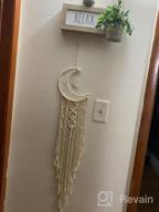 img 1 attached to Macrame Wall Hanging Dream Catcher With Tassel - White Cotton Handmade Boho Home Decor Ornament For Kids Bedroom Dorm Room review by David Guliford