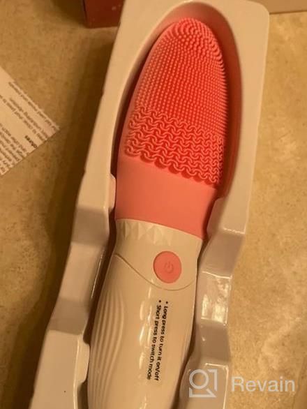 img 1 attached to Get Glowing Skin With Our Sonic Facial Cleansing Brush - Waterproof, USB Rechargeable, And Exfoliating Silicone Scrubber review by Julia Cano