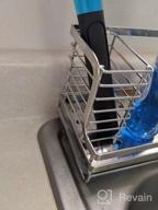 img 1 attached to Stainless Steel Rustproof Kitchen Sink Organizer Caddy With Drain Pan Tray For Sponge Scrubber Brush Dishrag And Dishcloth Holder Rack - ODesign review by John Boyce