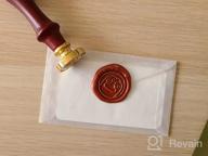 img 1 attached to Vintage Diamond Heart Sealing Stamp For Wedding Invitations - Wax Seal Stamp With Wooden Handle review by Sara Hunter