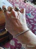 img 1 attached to 💎 Jude Jewelers Stainless Steel CZ Eternity Wedding Statement Bracelet with Strand Link Design review by Tammy Chavez