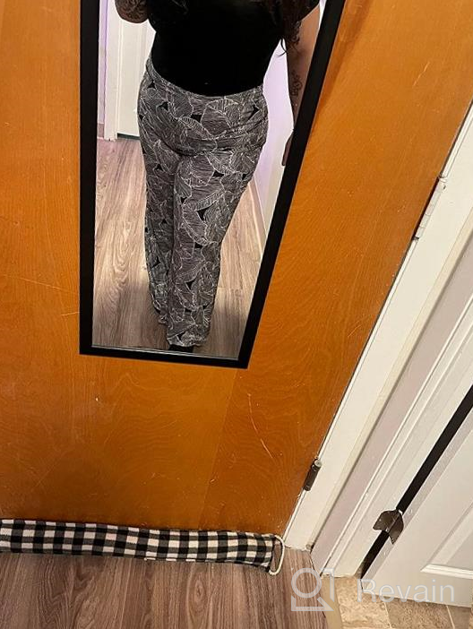 img 1 attached to Comfy High Waist Palazzo Pants For Women - Stretchy And Wide-Legged Lounge Pants For Casual Wear By Arolina review by Brittany Stewart