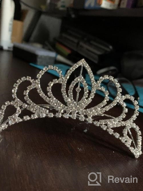 img 1 attached to Silver Crystal Tiara Crown Headband For Women And Girls - Elegant Princess Crown With Combs Pin For Bridal Weddings, Proms, Birthdays, And Parties - Bseash Mini 4.4 review by Bill Garczynski