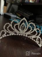 img 1 attached to Silver Crystal Tiara Crown Headband For Women And Girls - Elegant Princess Crown With Combs Pin For Bridal Weddings, Proms, Birthdays, And Parties - Bseash Mini 4.4 review by Bill Garczynski