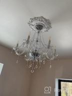 img 1 attached to Saint Mossi Chandelier Modern K9 Crystal Chandelier Lighting, Clear Crystal Ceiling Light Fixture Pendant Lamp For Dining Room Bathroom Bedroom Livingroom With 6-Light review by Shawn Mcfee