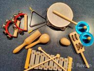 img 1 attached to Eco-Friendly Toddler Musical Instruments Set - International Natural Wooden Music Toy For Kids And Preschoolers With Storage Bag, Perfect For Fun And Educational Playtime review by Darren Cole