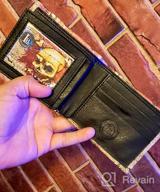 img 1 attached to Bifold Exotic Wallet: Stylish Skull Print for Men's Accessories, Card Cases, and Money Organizers review by Mark Williams